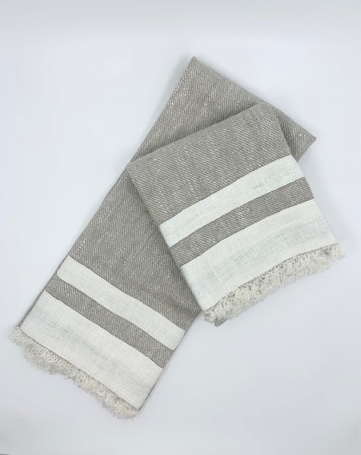 Stone Washed Linen Tea Towel