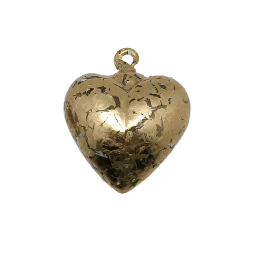 Gold Glass Heart