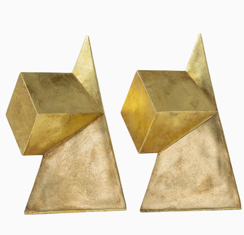 Gold Geometric Bookends | kathrynchaplowcollect